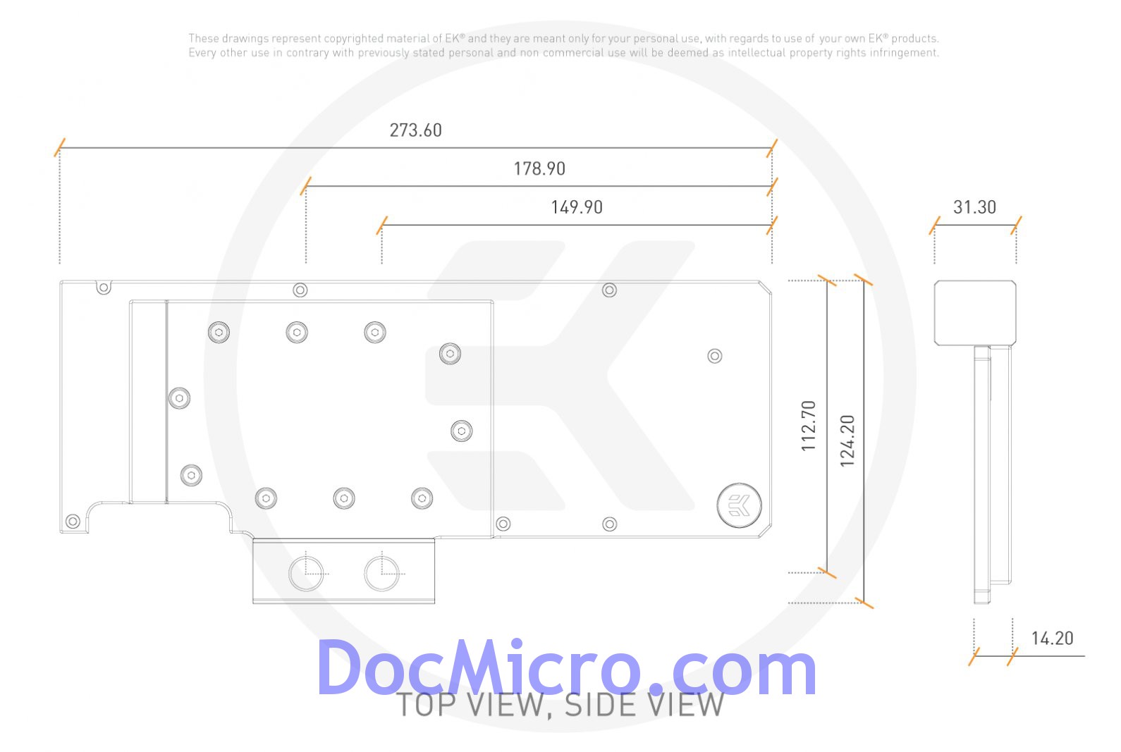 EK-Quantum Vector XC3 RTX 3080/3090 Active Backplate D-RGB - Plexi